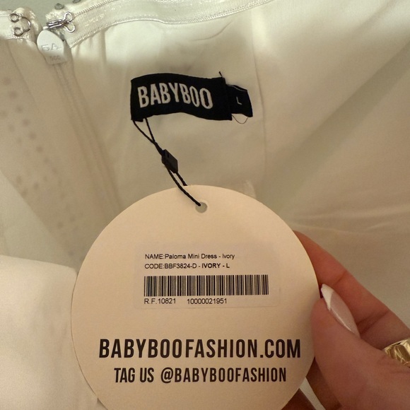 NWT Sparkly Strapless White Dress - BabyBoo - Picture 4 of 4